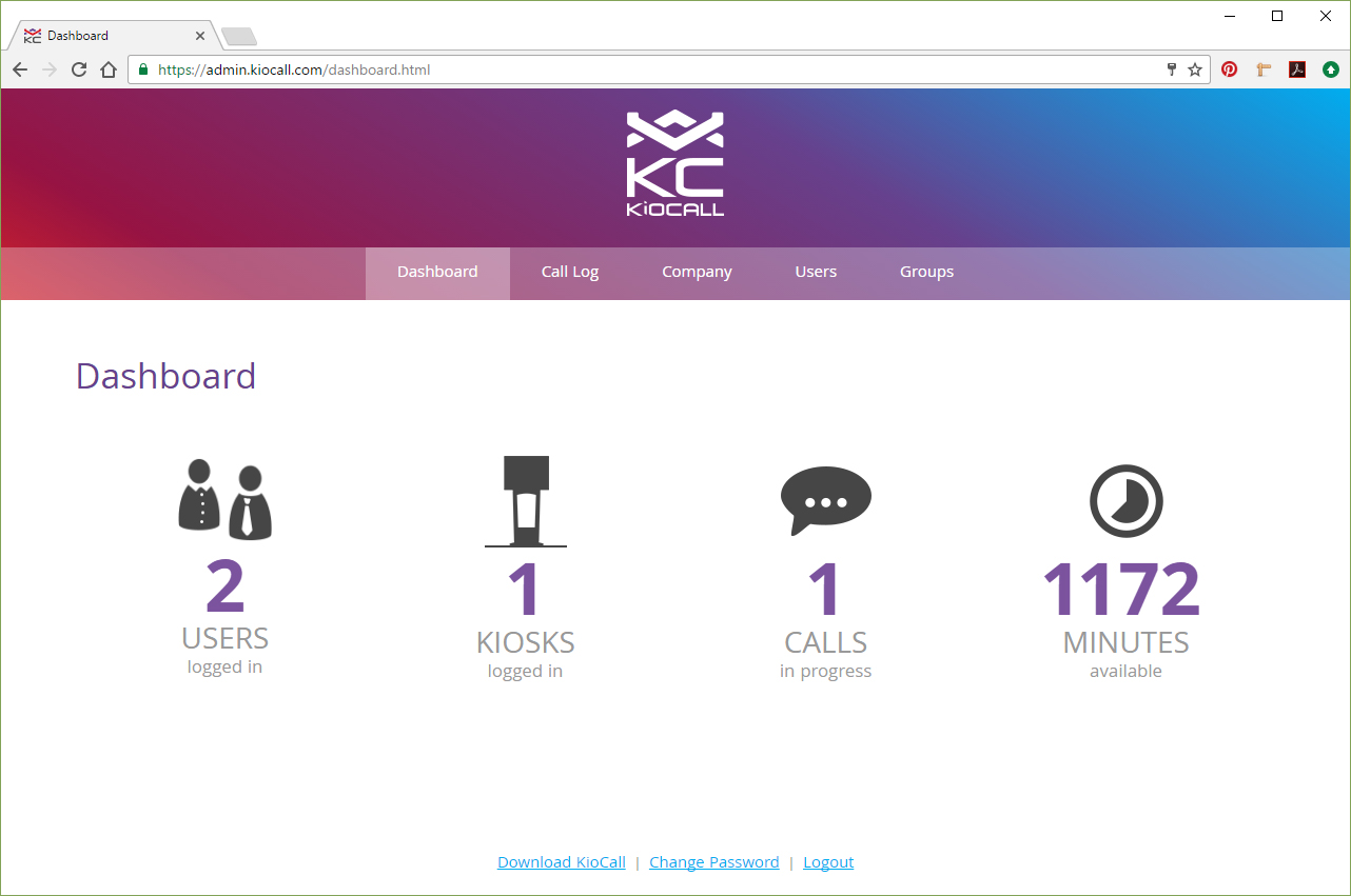 KioCall: Admin Dashboard